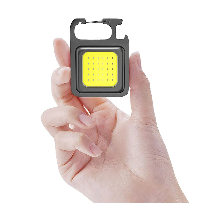 Mini COB Keychain Flashlight – 6-in-1 Ultra-Bright Pocket Light