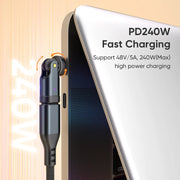 240W 540° Rotating USB-C Fast Charging Adapter media 2