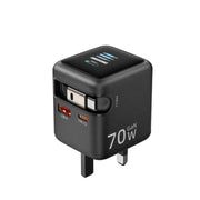 70W GaN Fast Charger with Retractable USB-C Cable media 1