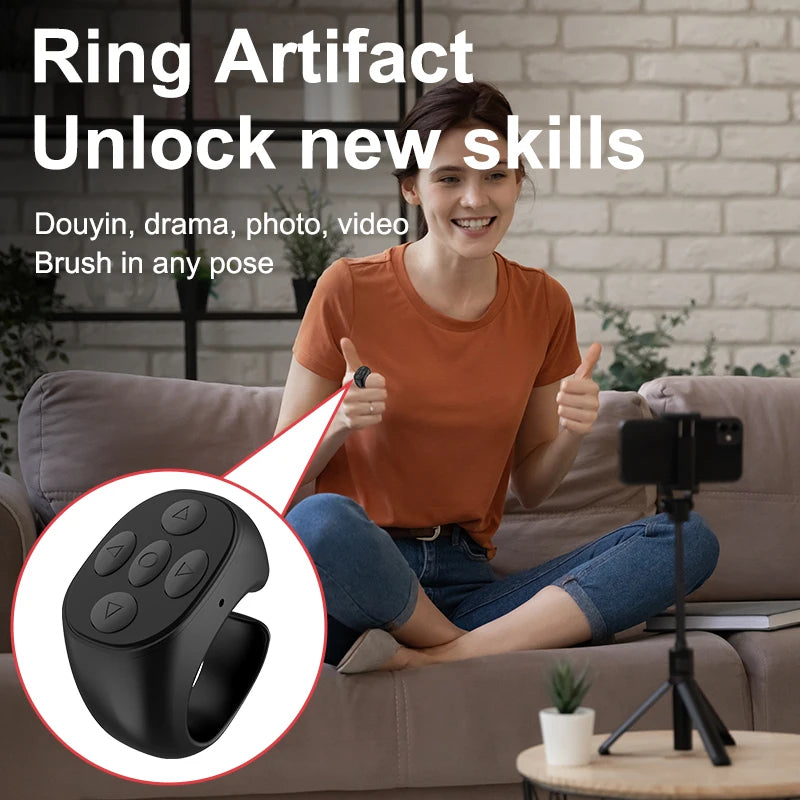 Bluetooth Finger Ring Remote – Wireless Control at Your Fingertips