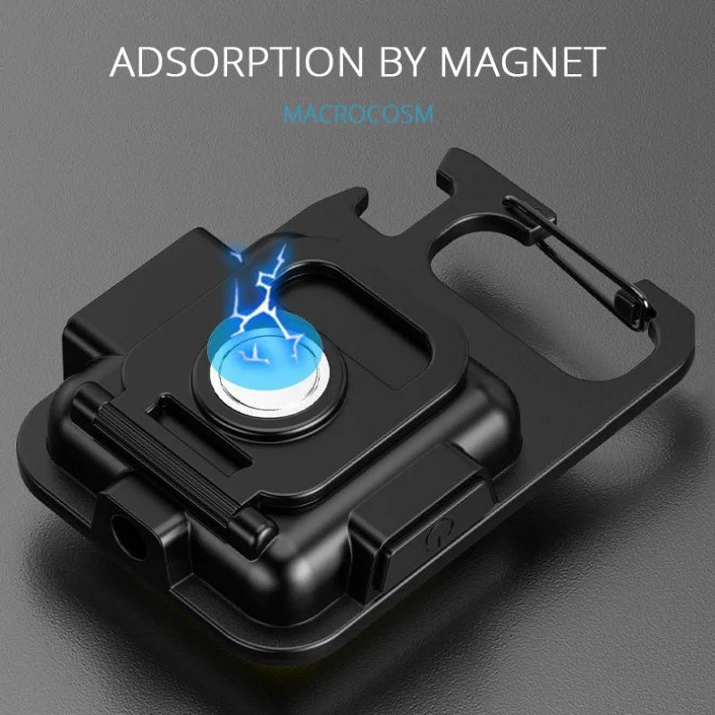 Mini COB Keychain Flashlight – 6-in-1 Ultra-Bright Pocket Light